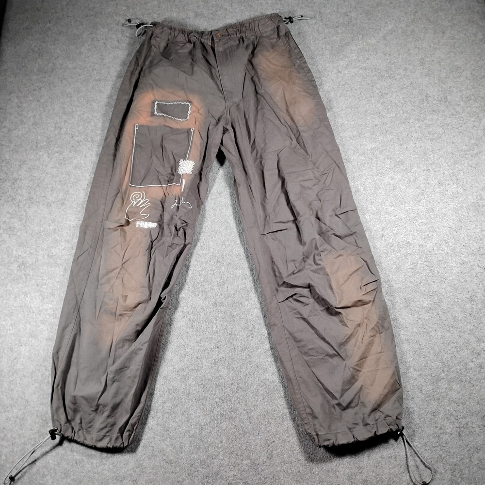 Jungles Jungles Men's Gray Modern Escapism Distressed Patchwork Pants Size Small